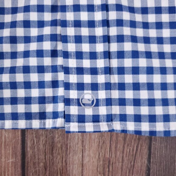 Vineyard Vines Mens Medium On the Go Performance Brrr Blue LS Button Down Shirt - Picture 7 of 14